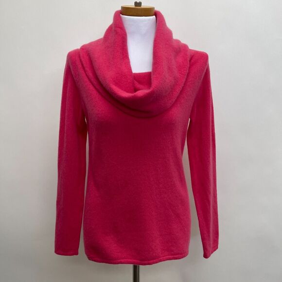 Sundance Women's Cowl Neck Sweater Medium Pink 100% Cashmere Long